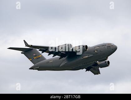 La C-17 decollo da Allentown, Pennsylvania Foto Stock