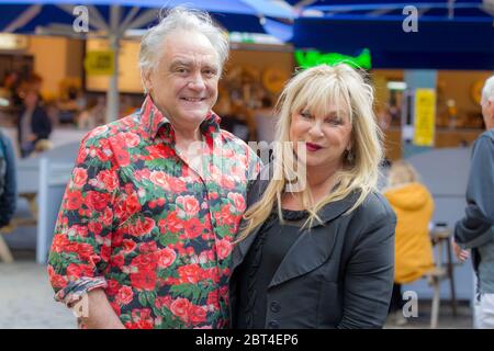 Il comico Helen Lederer e Tony Slattery al Festival di Edimburgo Foto Stock