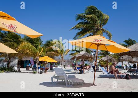 Mahahaul Beach, Costa Maya, Quintana Roo, Messico, Nord America Foto Stock