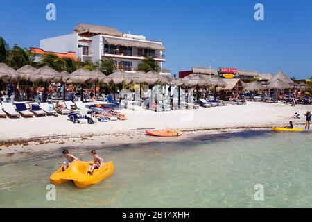 Mahahaul Beach, Costa Maya, Quintana Roo, Messico, Nord America Foto Stock