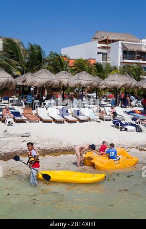 Mahahaul Beach, Costa Maya, Quintana Roo, Messico, Nord America Foto Stock