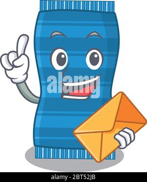 Una foto di allegro disegno di cartoni da mare con involucro marrone Illustrazione Vettoriale