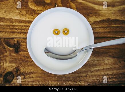 Conceptual Smiley face Foto Stock