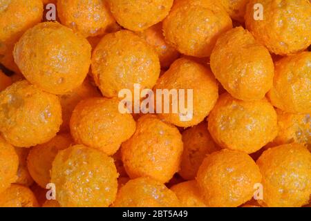 Vista dall'alto dello spuntino con palle di formaggio Foto Stock