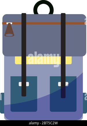 Modello grafico zaino isolato vettore Illustrazione Vettoriale