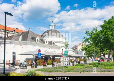 Baden: Ex spa Josefsbad, oggi ristorante, piazza Josefsplatz, a Wienerwald, Vienna Woods, Niederösterreich, bassa Austria, Austria Foto Stock