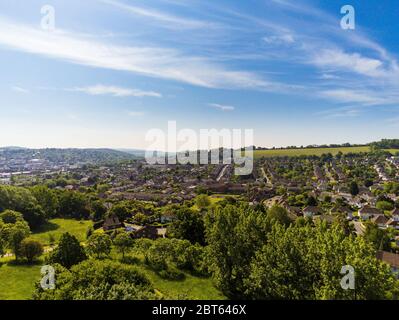 Foto aerea di Guildford, Surrey UK Foto Stock