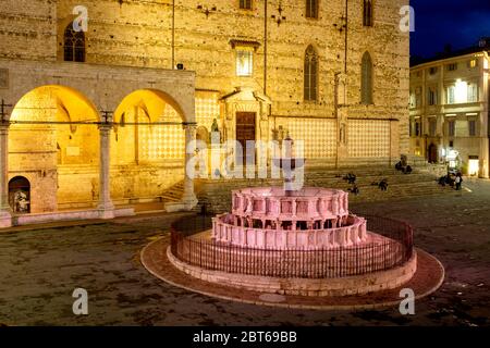 Fontana Maggiore, Perugia, Italia Foto Stock