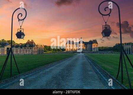 Il Chateau de Vaux-le-Vicomte in Francia Foto Stock
