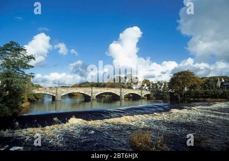 Creebridge e Saul, River Cree, Newton Stewart, Wigtownshire Foto Stock