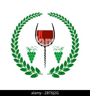 Retro legno Cavatappi icona per l'apertura bottiglia di vino isolato su sfondo bianco Illustrazione Vettoriale