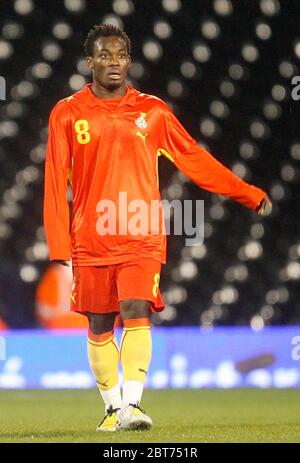 LONDRA, REGNO UNITO. MARZO 26: Michael Essien del Ghana in azione durante il amichevole internazionale fra Città del Messico e Ghana a Craven Cottage, Fulham 26 marzo, Foto Stock