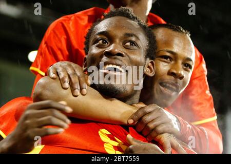 LONDRA, REGNO UNITO. MARZO 26: Michael Essien celebra il gol del Ghana contro il Messico durante il International friendly tra Città del Messico e Ghana al Cr Foto Stock