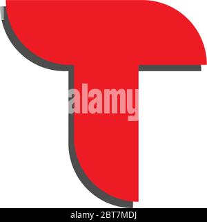 Illustrazione del concetto dell'icona del logo lettera T. Illustrazione Vettoriale