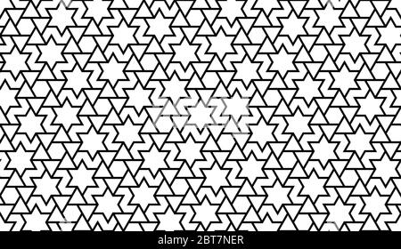 Modello vettoriale senza giunture geometriche islamiche. Sfondo geometrico arabo senza cuciture Illustrazione Vettoriale