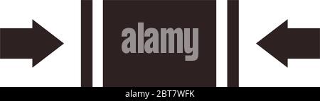 Morsetto come indicato disegno di icone di stile piatto, trasporto logistica di consegna di cartone e tema di spedizione illustrazione vettoriale Illustrazione Vettoriale