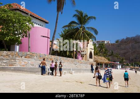 Santa Cruz Cappella, Bahias de Huatulco, Stato di Oaxaca, Pacific Coast, Messico Foto Stock