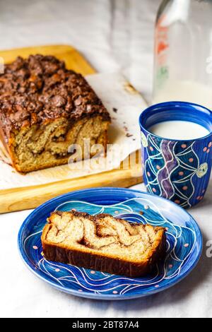 Babka al cioccolato fatta in casa Foto Stock