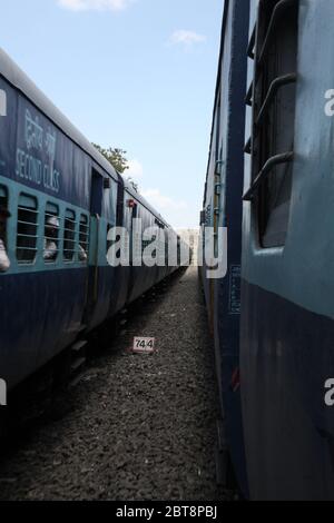 Ferrovie indiane, privatizzazione delle ferrovie, linee ferroviarie / binari, treni speciali, velocità dei treni, ferrovie - la salvezza della storia e del patrimonio indiano. INDI Foto Stock