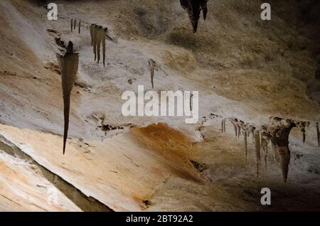 dall'interno della grotta di jenolan, australia Foto Stock