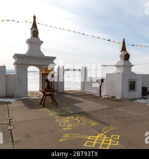 Atsagatsky Datsan tempio, Ulan Ude, Siberia, Russia. Tempio buddista in Siberia vicino al lago Baikal. Foto Stock