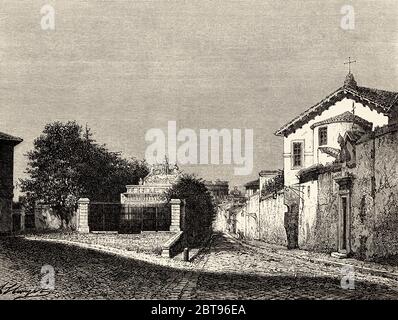 Basilica di San Clemente, Roma. Italia, Europa. Viaggio a Roma di Francis Wey 19 ° secolo Foto Stock