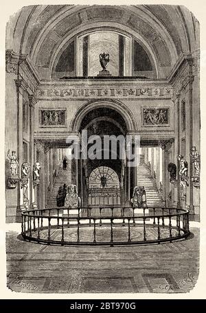 Musei Vaticani, Città del Vaticano, Roma. Italia, Europa. Viaggio a Roma di Francis Wey 19 ° secolo Foto Stock