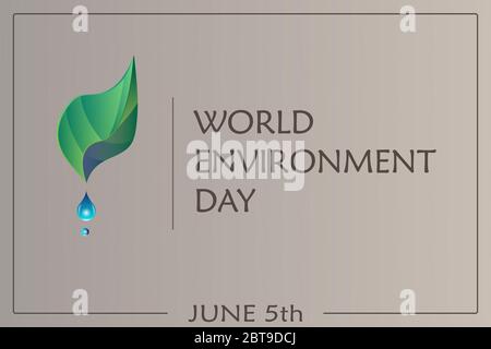 Illustrazione vettoriale per la Giornata Mondiale dell'ambiente del 5 giugno. Illustrazione Vettoriale