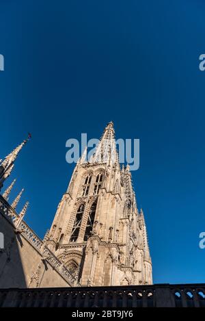 Burgos, Spagna; maggio 04 2019: Cattedrale di Burgos in Spagna in stile gotico, detta "Santa Iglesia Catedral Basílica Metropolitana de Santa María" Foto Stock