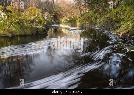 Black Linn, acqua di Minnoch, vicino a Glentrool, Dumfries & Galloway, Scozia Foto Stock