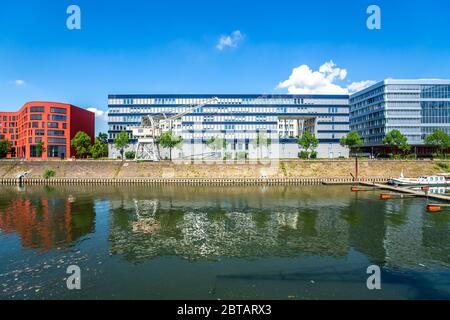 Marina a Duisburg, NRW, Germania Foto Stock