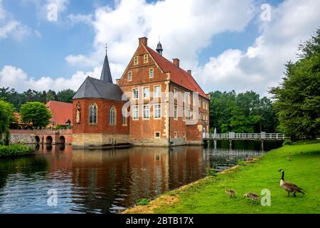 Castello di Hülshoff a Muenster, Germania Foto Stock