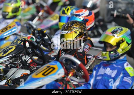 Robert Shwartzman carriera nel karting. Foto Stock