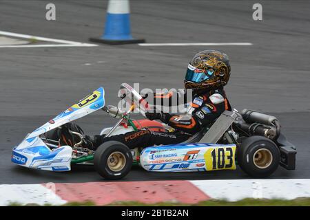 Robert Shwartzman carriera nel karting. Foto Stock