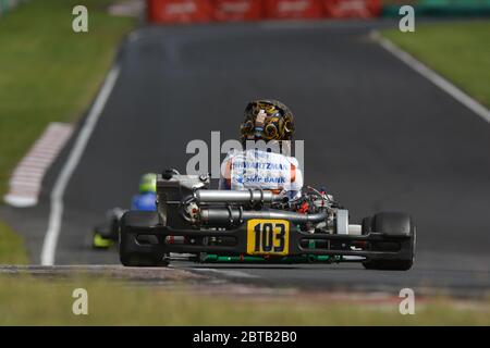 Robert Shwartzman carriera nel karting. Foto Stock