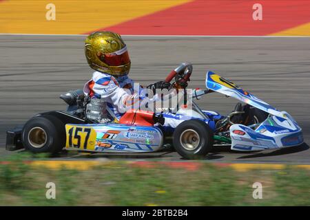 Robert Shwartzman carriera nel karting. Foto Stock