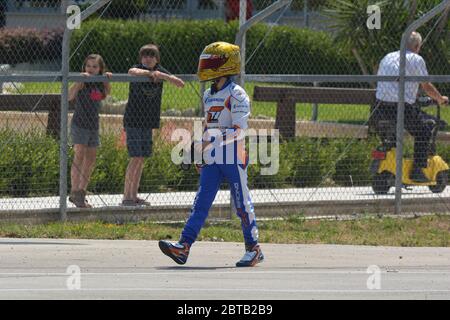 Robert Shwartzman carriera nel karting. Foto Stock