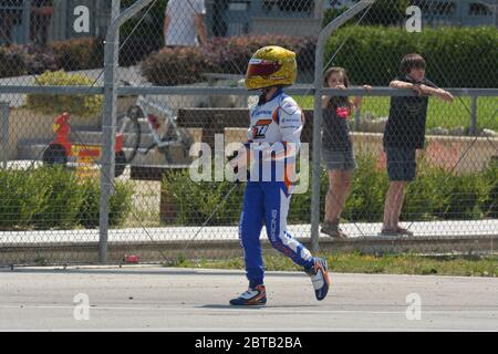 Robert Shwartzman carriera nel karting. Foto Stock