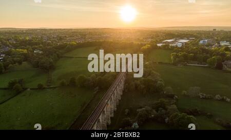 Crimple Valley Viadotto a Harrogate, North York. Collega Harrogate alla stazione di Carpino Foto Stock