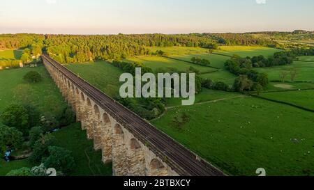 Crimple Valley Viadotto a Harrogate, North York. Collega Harrogate alla stazione di Carpino Foto Stock