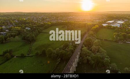 Crimple Valley Viadotto a Harrogate, North York. Collega Harrogate alla stazione di Carpino Foto Stock