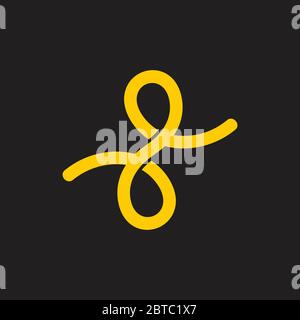 nodo vettore di logo di linea semplice Illustrazione Vettoriale