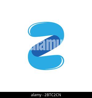 vettore del logo piatto 3d letter z motion Illustrazione Vettoriale