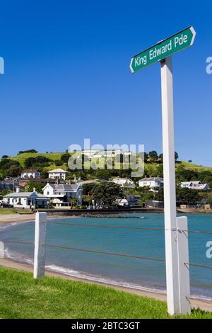 Duders Beach presso la riserva storica North Head, il quartiere Devonport, Auckland, l'Isola del Nord, la Nuova Zelanda Foto Stock