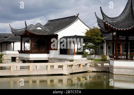 Giardino Cinese, Dunedin, quartiere Centrale degli Affari, Distretto di Otago, Isola del Sud, Nuova Zelanda Foto Stock