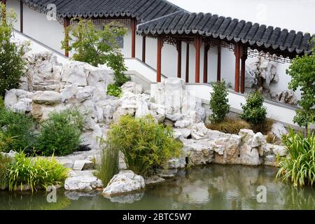 Giardino Cinese, Dunedin, quartiere Centrale degli Affari, Distretto di Otago, Isola del Sud, Nuova Zelanda Foto Stock