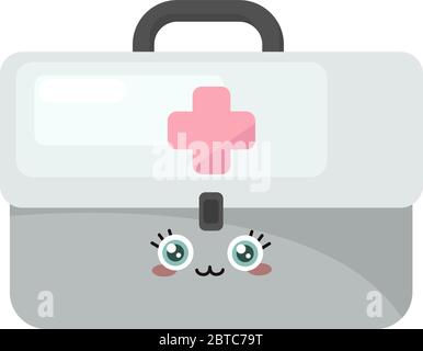 Kit di ausilio , illustrazione, vettore su sfondo bianco Illustrazione Vettoriale