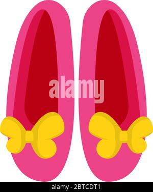 Scarpe rosa dorate, illustrazione, vettore su sfondo bianco Illustrazione Vettoriale