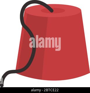 Cappello turco, illustrazione, vettore su sfondo bianco Illustrazione Vettoriale