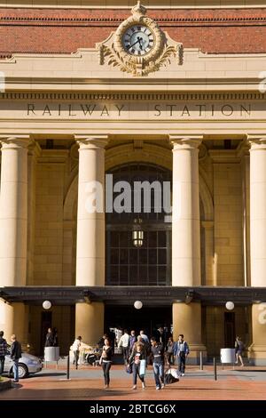 Stazione ferroviaria, Wellington City, Isola del Nord, Nuova Zelanda Foto Stock